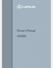 LEXUS GX550  2024 OWNERS MANUAL